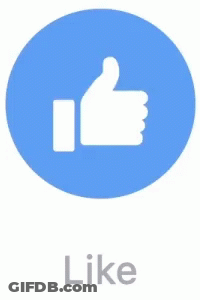 Blue Circle Thumbs Up Saying Like GIF