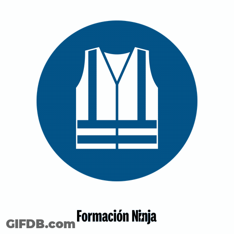 Blue Circle Vest Formacion Ninja GIF