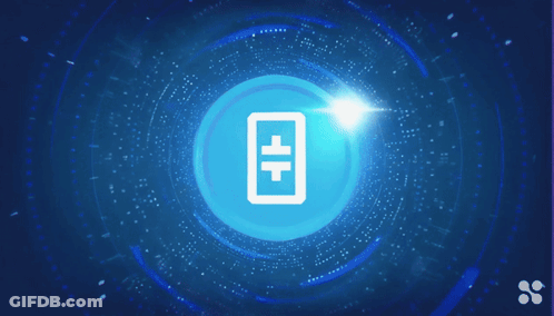 Blue Circle With Cell Phone Icon GIF