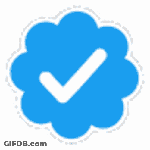 Blue Circle With Check Mark GIF