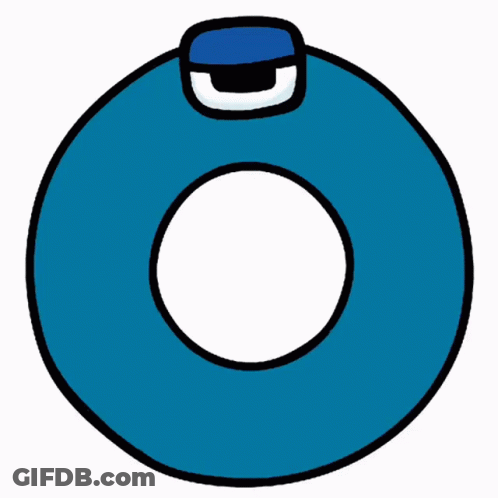 Blue Circle With Hole GIF
