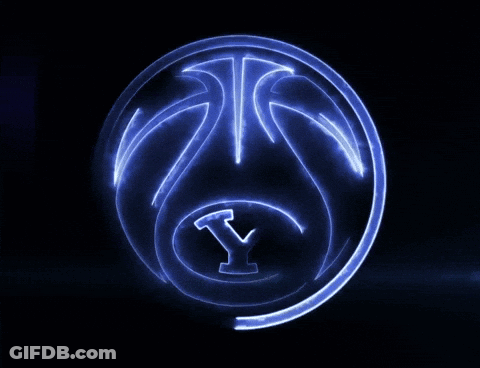 Blue Circle With Letter Y GIF