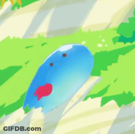 Blue Circle With Red Swirl Floating GIF