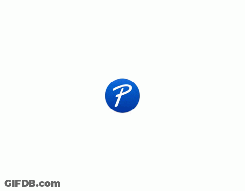Blue Circle With White Letter P GIF