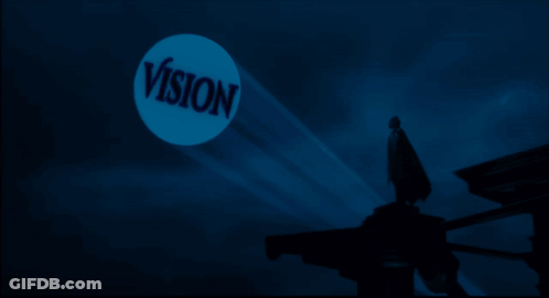 Blue Circle With Word Vision GIF