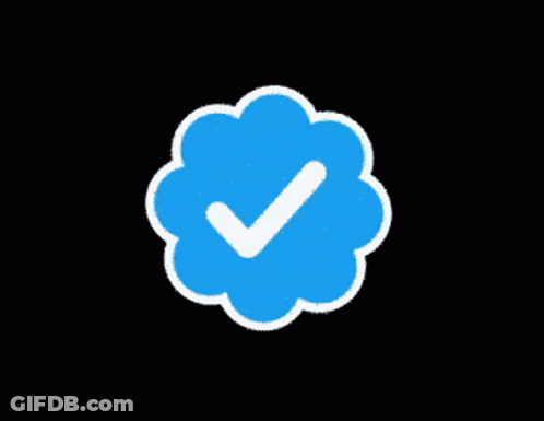 Blue Cloud With White Check Mark GIF