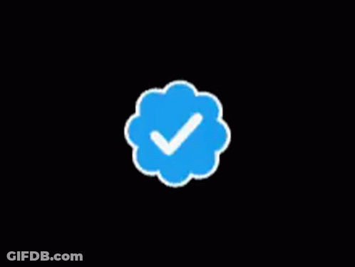 Blue Cloud With White Check Mark GIF