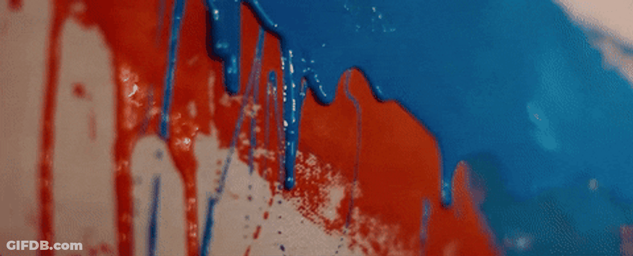 Blue Color Dripping Painting GIF