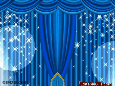 Blue Curtain With Sparkles Editablegifs.com GIF