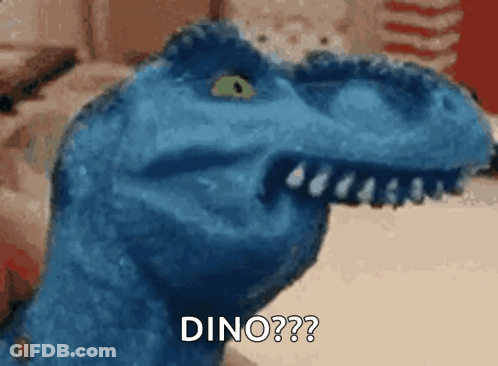 Blue Dinosaur Saying Dino GIF