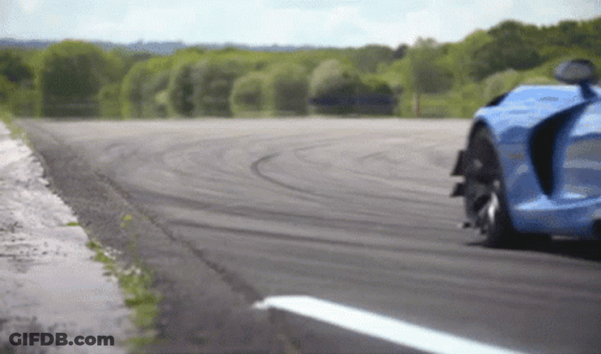Blue Dodge Slow Motion GIF