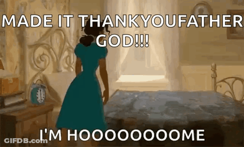 Blue Dress Woman Says Made It Thank You Father God GIF