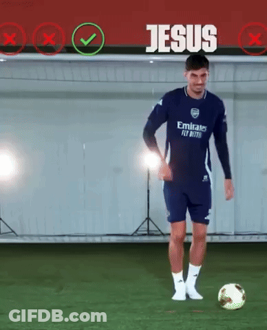 Blue Emirates Fly Better Jersey Man Kicking Ball GIF