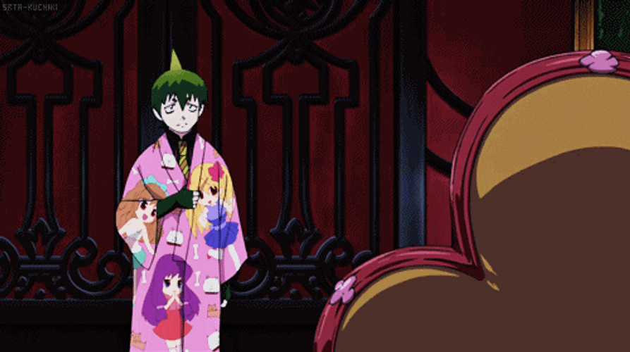 Blue Exorcist Kimono Undressed GIF