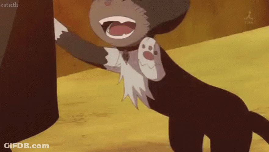 Blue Exorcist Kuro Cat Excited GIF