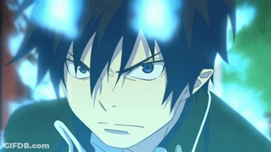 Blue Exorcist Rin Drawing Sword GIF