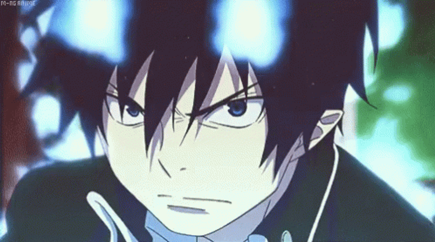 Blue Exorcist Rin Okumura Anime Sword GIF