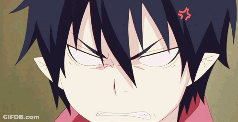 Blue Exorcist Rin Pissed Off Angry GIF