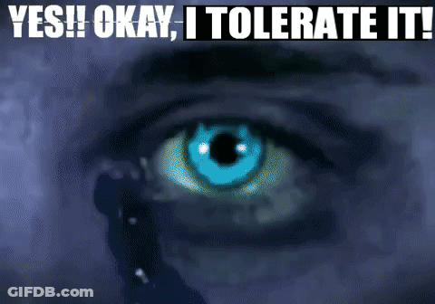Blue Eye Saying Yes Okay I Tolerate It GIF