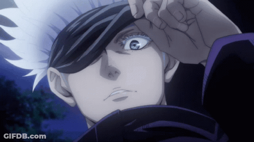 Blue Eyed Anime Character Gojo Satoru GIF