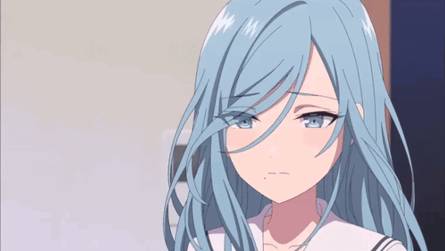 Blue Eyed Depressed Anime GIF