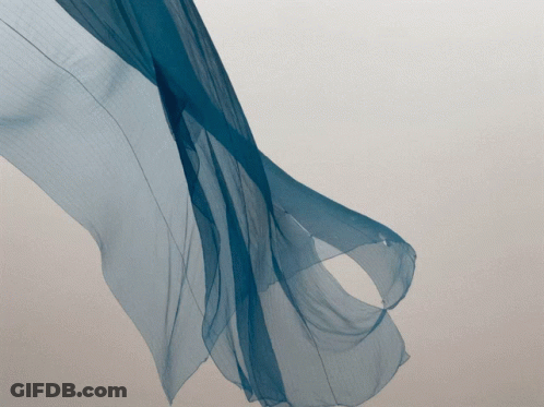 Blue Fabric Blowing In Wind GIF