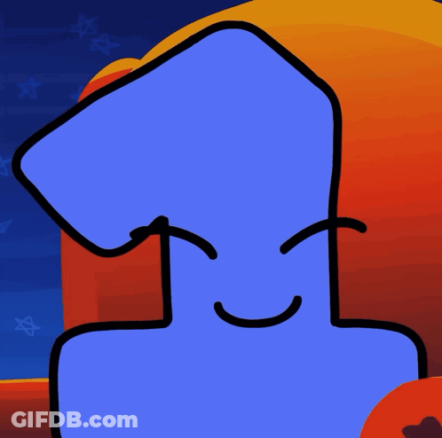 Blue Face Object GIF