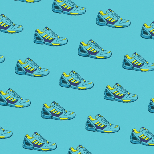 Blue Fashion Cartoon Shoes GIF