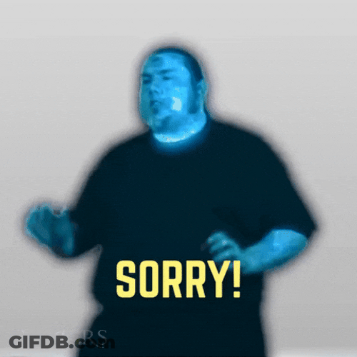 Blue Fat Guy Disintegrate GIF