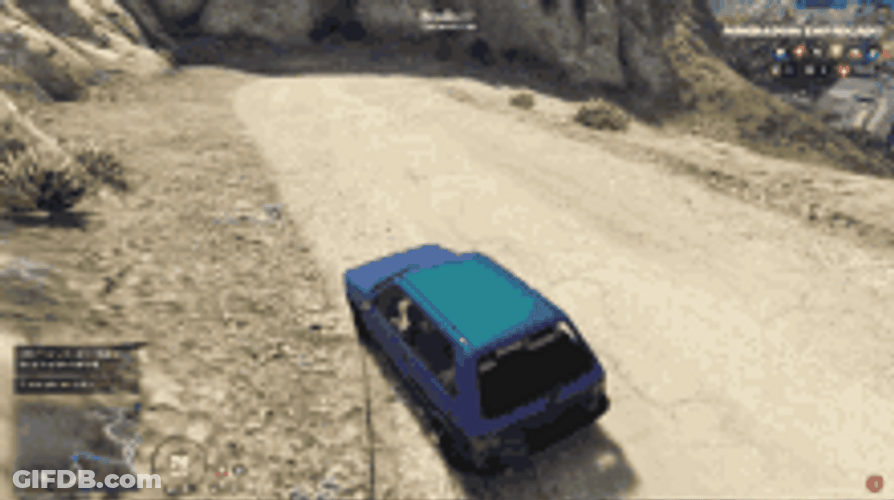 Blue Fiat Car Drifting GIF