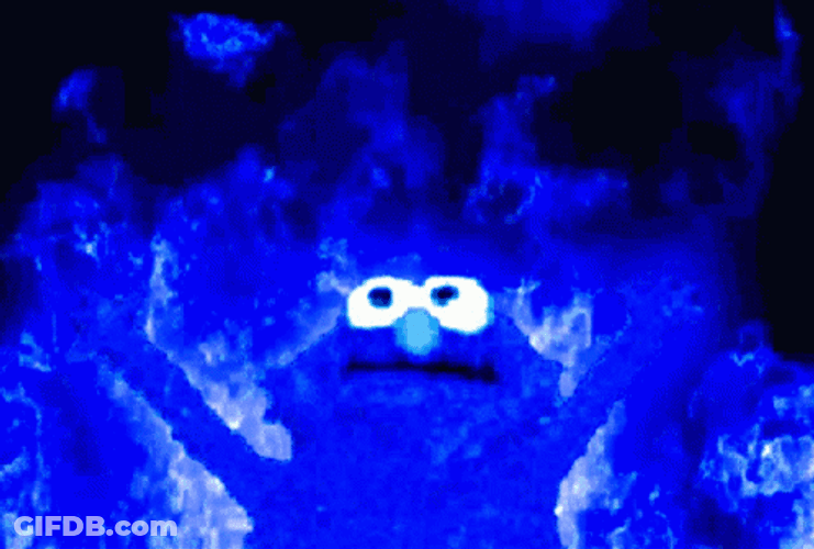 Blue Fire Aesthetic Elmo GIF