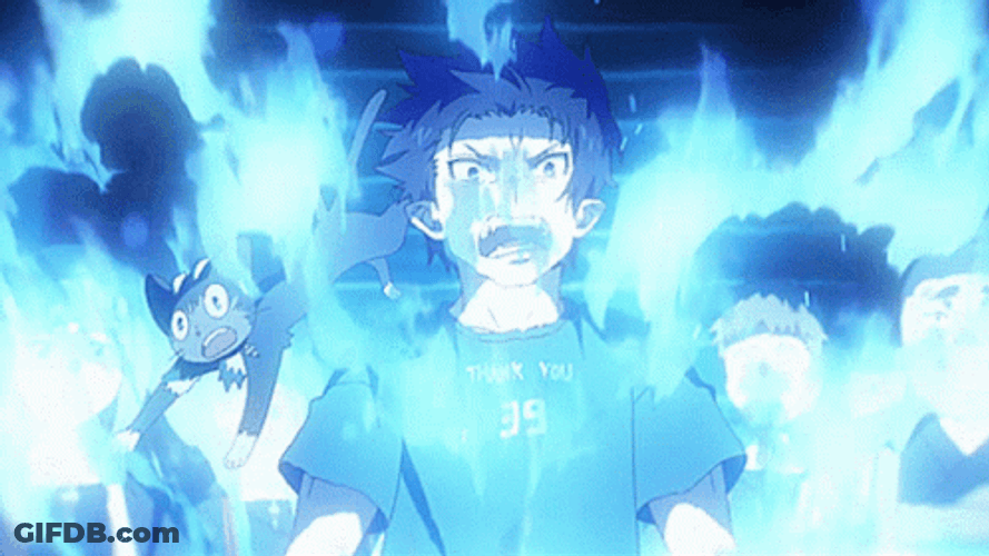 Blue Fire Exorcist Rage Anime GIF