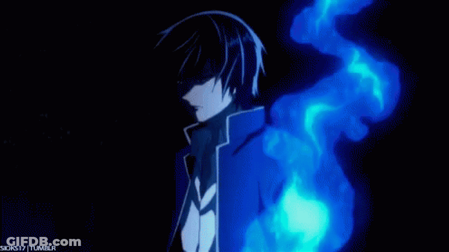 Blue Fire Rei Ogami GIF