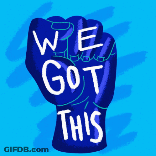 Blue Fist Saying We Got This GIF