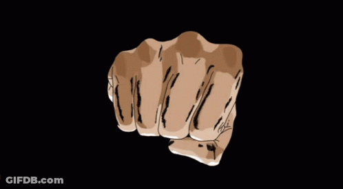 Blue Fist Surrounded By Black Lines GIF