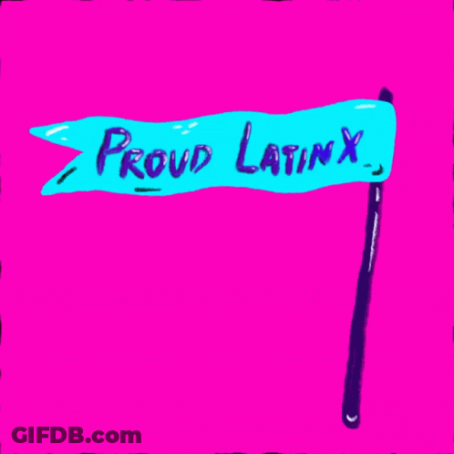 Blue Flag Saying Proud Latin X GIF
