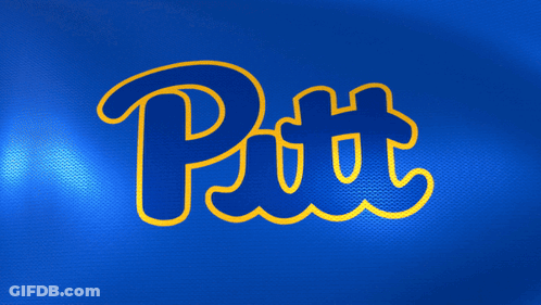 Blue Flag With Gold Pitt GIF