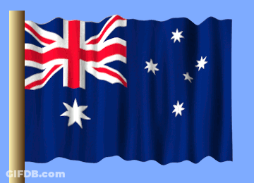 Blue Flag With Red White Blue Stripe And White Stars GIF