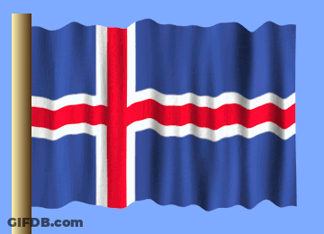 Blue Flag With Red White Blue Stripes Waving GIF