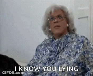 Blue Floral Woman Says I Know You Lying GIF