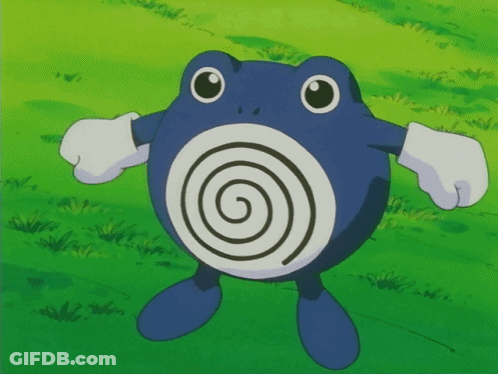 Blue Frog With Swirl GIF