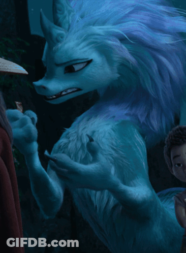 Blue Furry Cartoon Character GIF