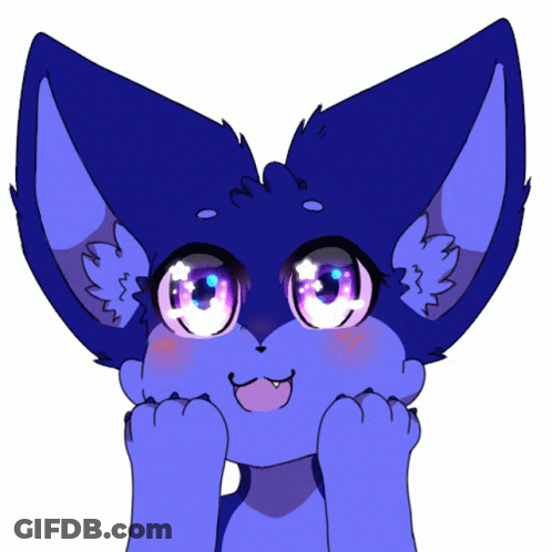 Blue Furry Cute Eyes GIF