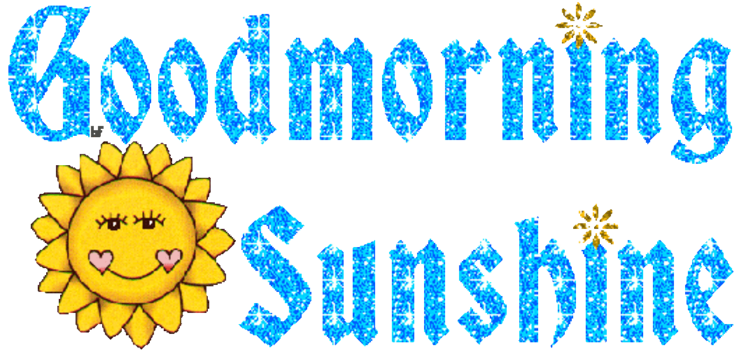 Blue Good Morning Sunshine Sun Smile Heart GIF