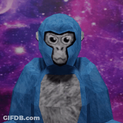 Blue Gorilla Tag Looking For A Banana GIF