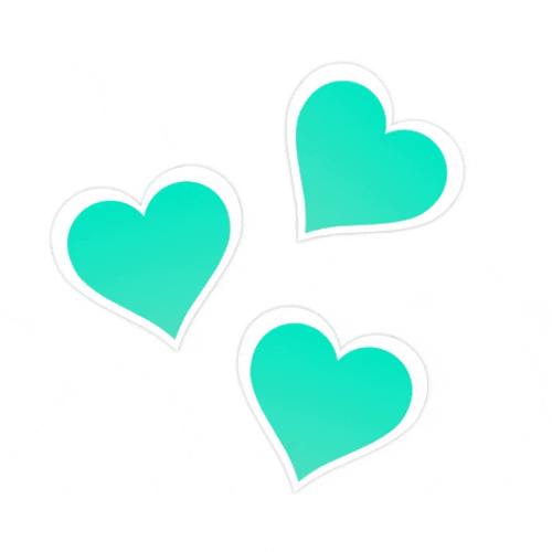 Blue-Green Love Heart GIF