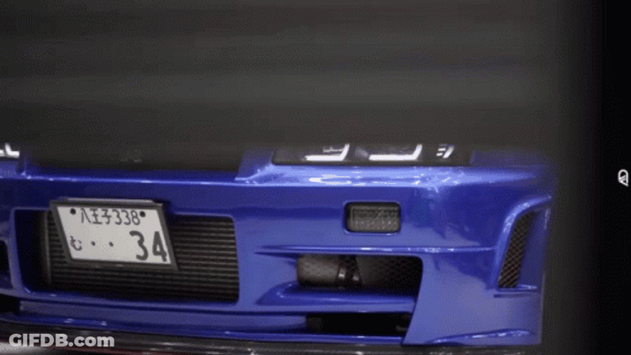 Blue Gtr R34 Montage GIF