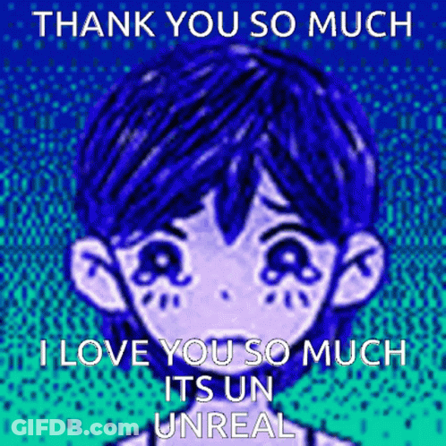 Blue Hair Boy Thank You I Love You It's Un Unreal GIF