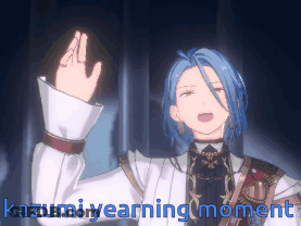 Blue Hair Cartoon Character Kazumi Yearning Moment GIF