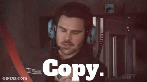 Blue Hair Cartoon Character On Phone Saying Copy That GIF